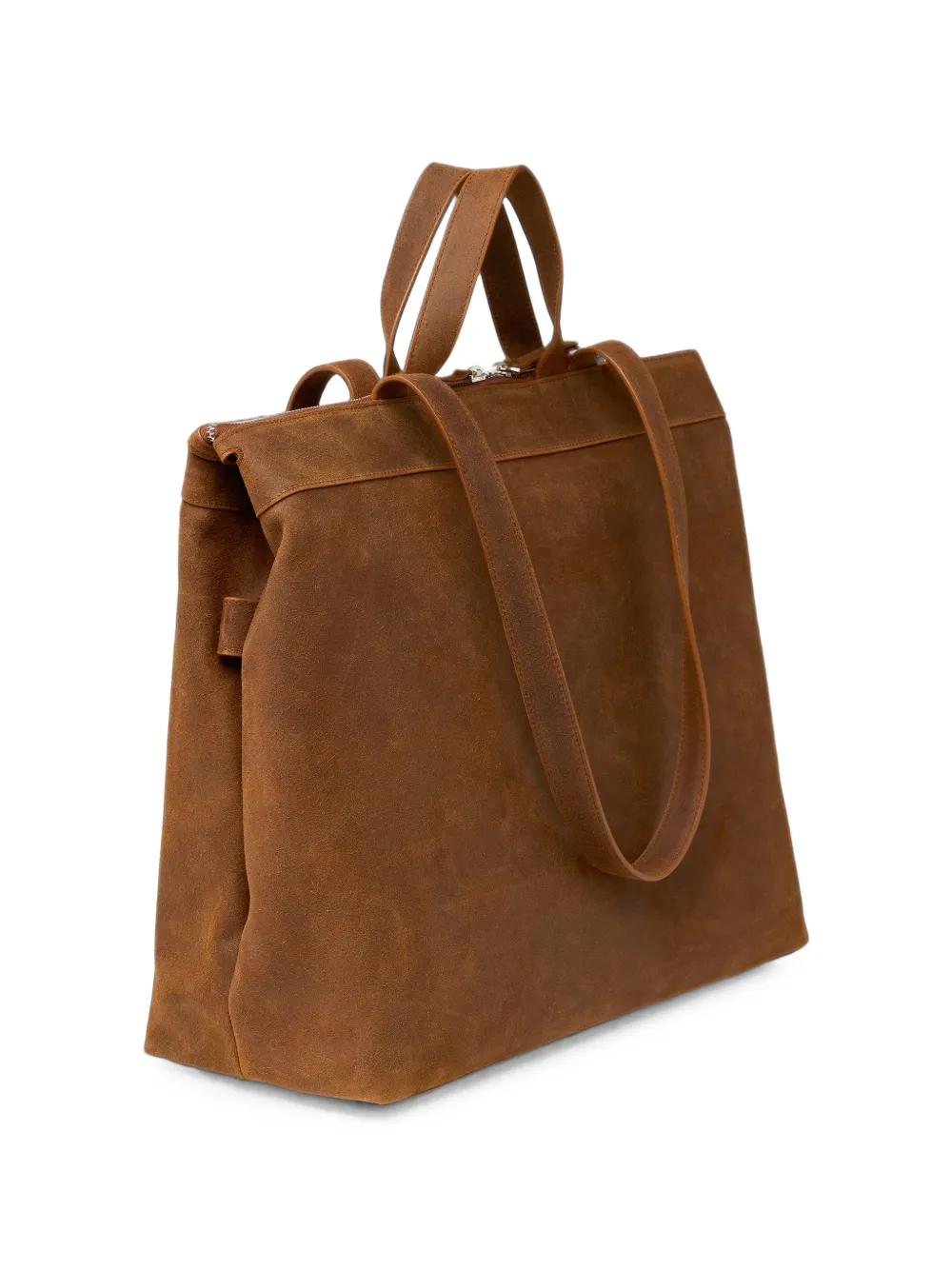 Marsèll Borso leren shopper met logo-reliëf Bruin