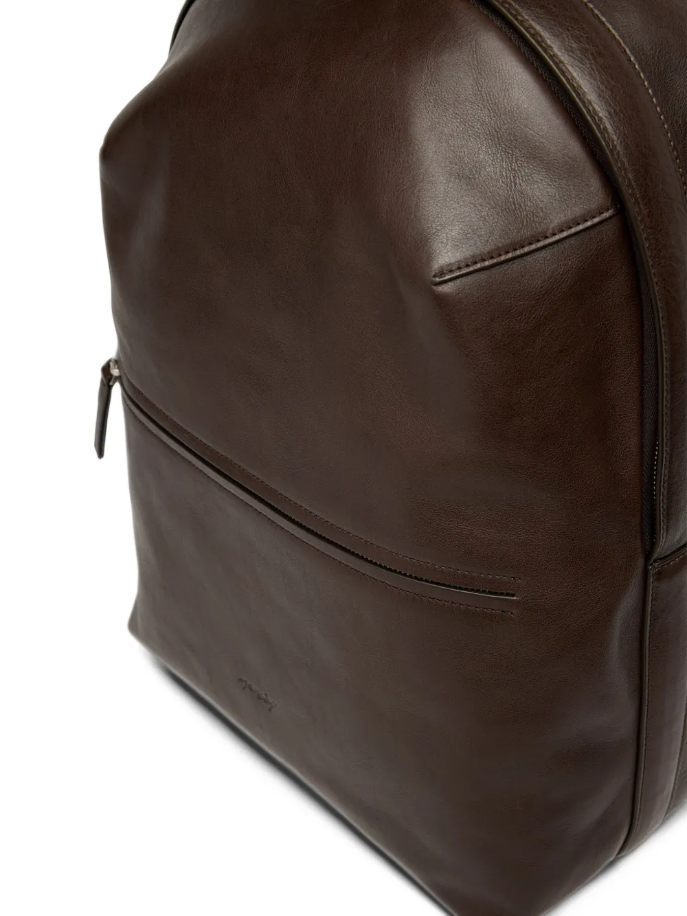 Marsèll Guscio grained leather backpack Bruin