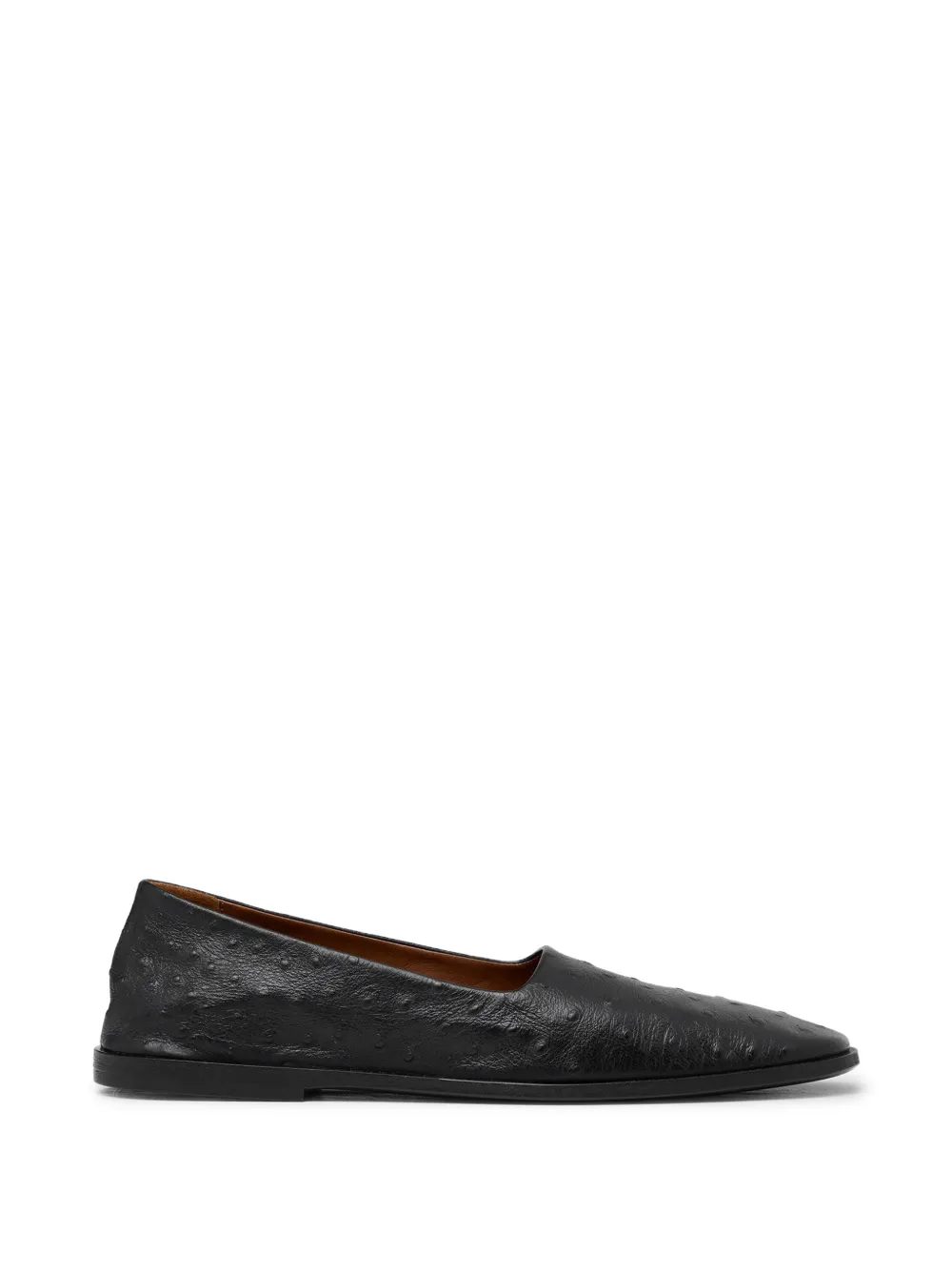 Marsèll Stesa ostrich-effect leather loafers - Nero