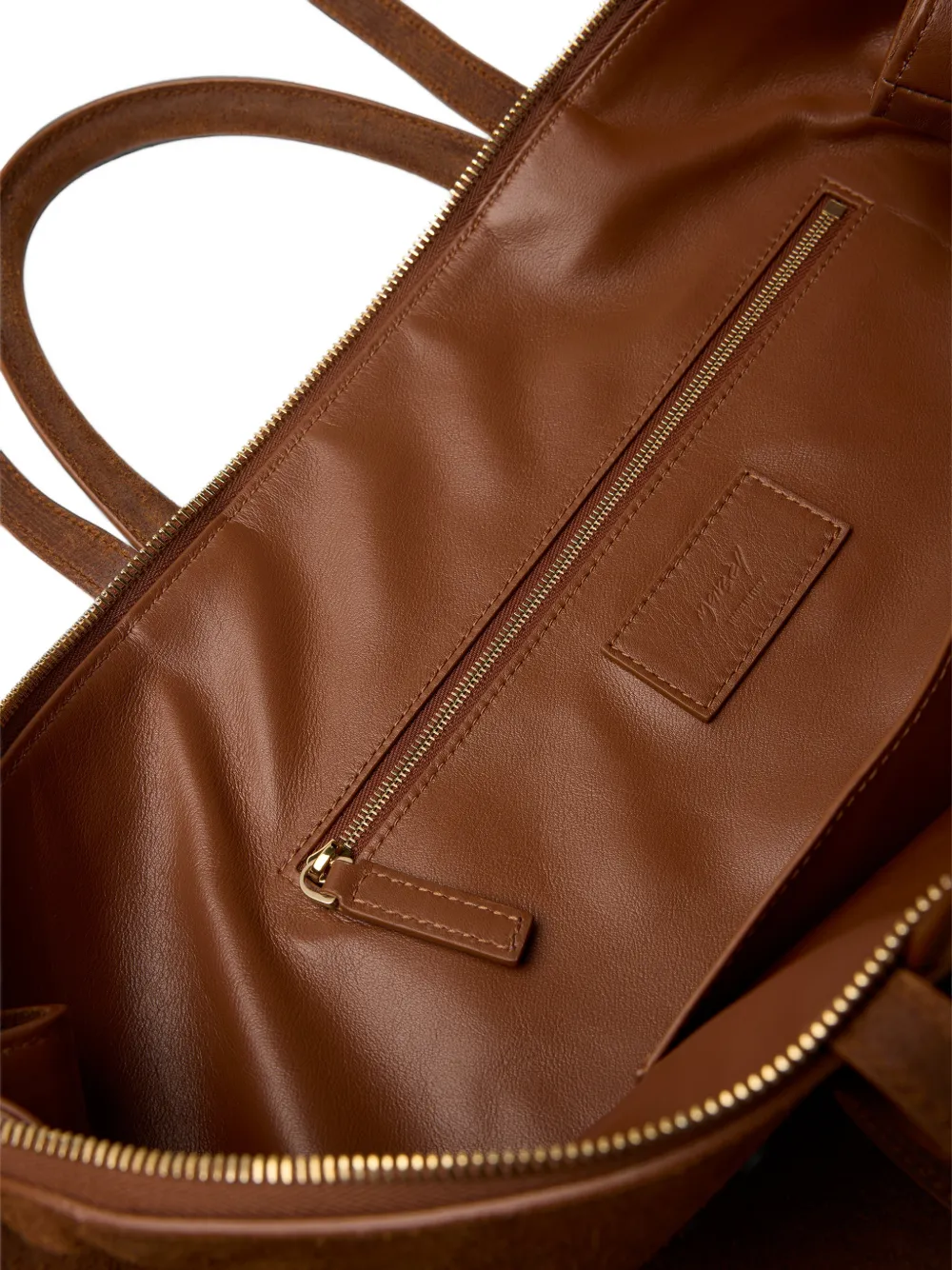Marsèll 4 In Orizzontale shopper met suède afwerking en logo-reliëf Bruin