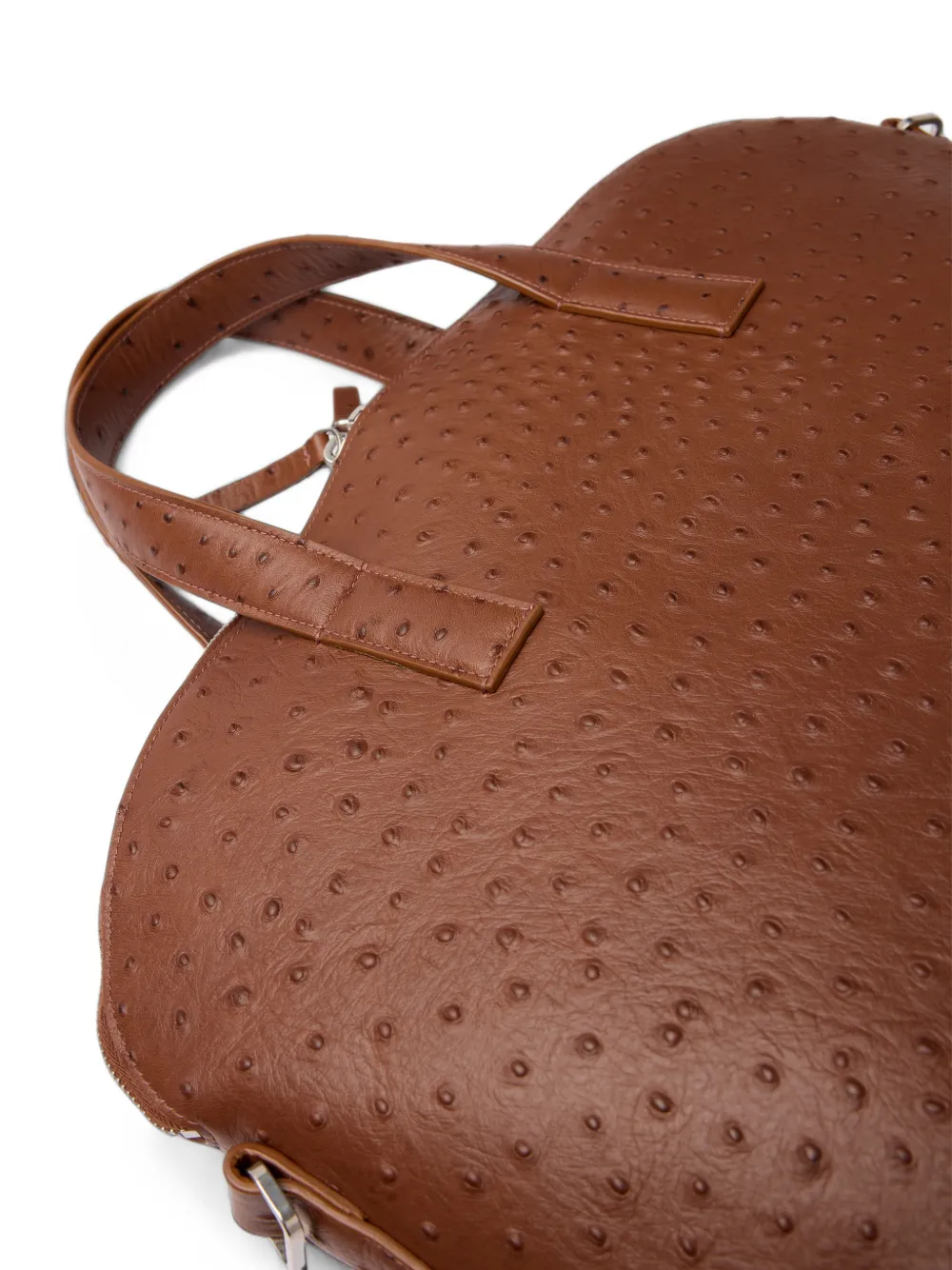 Marsèll Trasporta leren shopper met struisvogel-effect Bruin