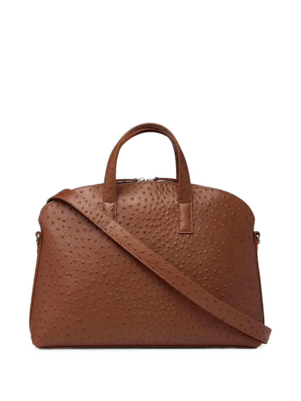 Marsèll Trasporta leren shopper met struisvogel-effect Bruin