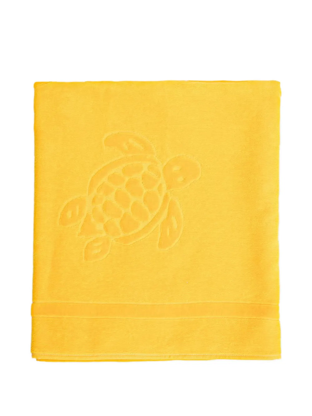 Vilebrequin logo-embossed beach towel Geel