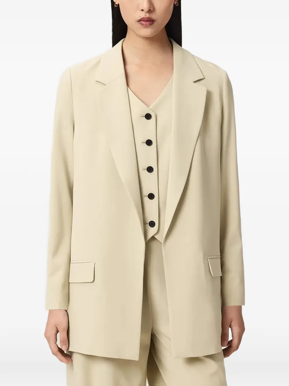 AllSaints single-breasted notched-lapel blazer - Nude