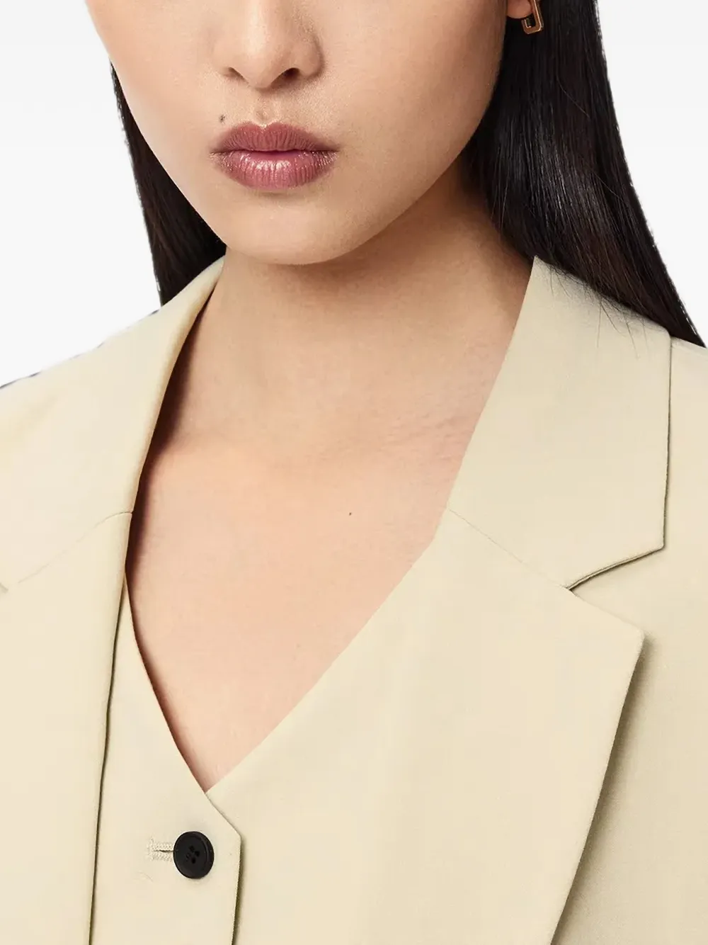 AllSaints Blazer met enkele rij knopen Beige