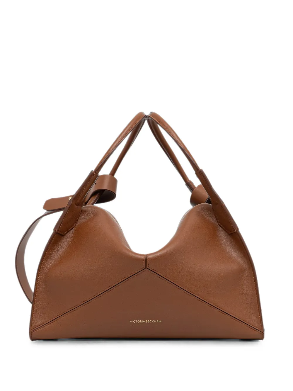 Victoria Beckham Plié leather tote bag - Brown