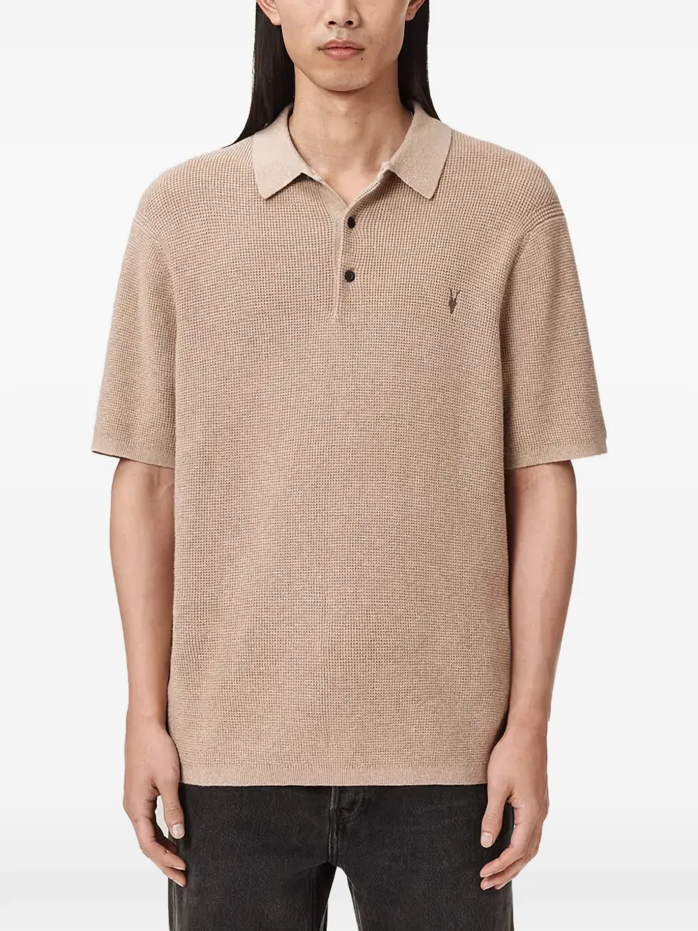 AllSaints Polo con ricamo - Toni neutri