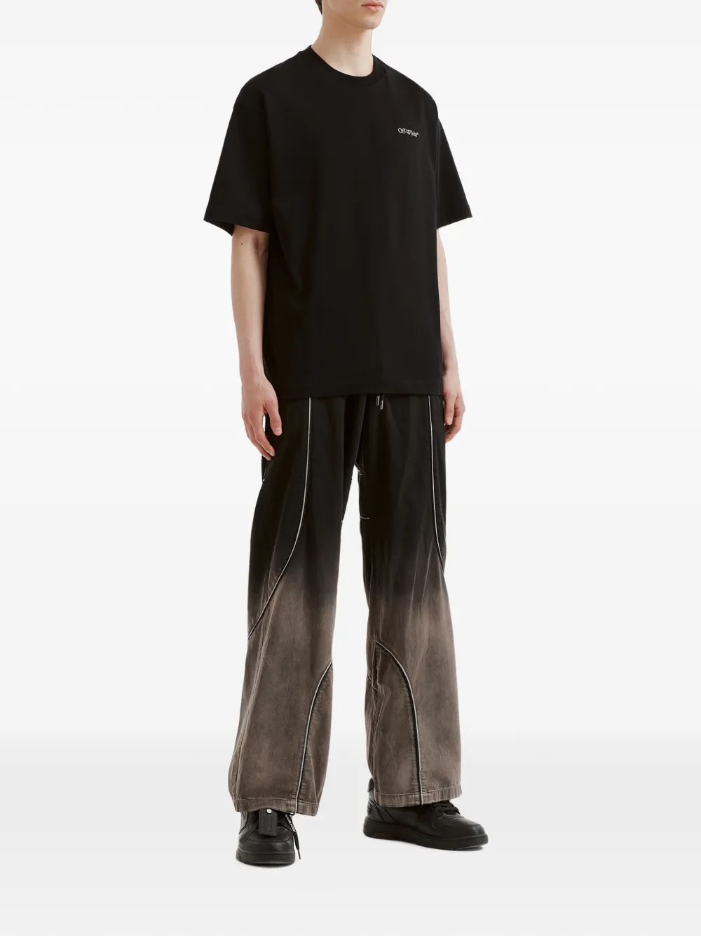 Off-White T-shirt met logoprint Zwart