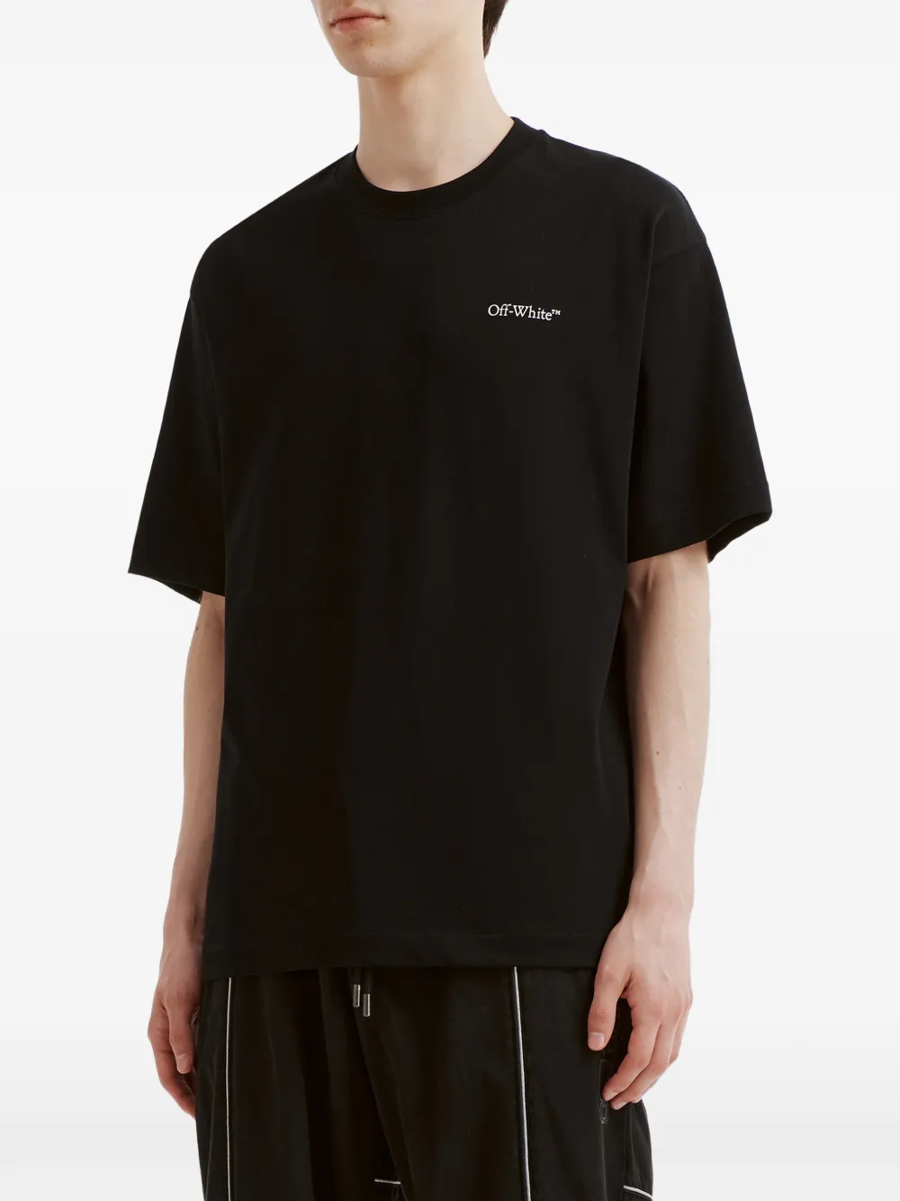 Off-White T-shirt met logoprint Zwart