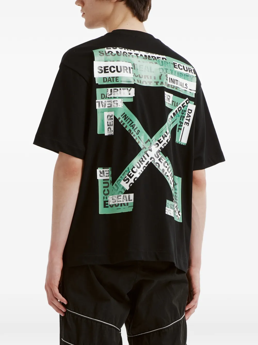 Off-White T-shirt met logoprint Zwart