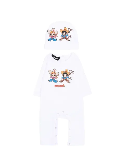 DSQUARED2 KIDS set de pelele con estampado gráfico