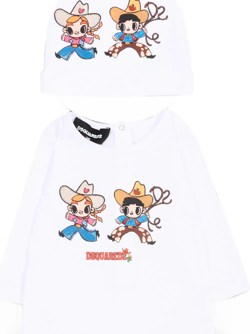 DSQUARED2 KIDS Romperset met grafische print Wit