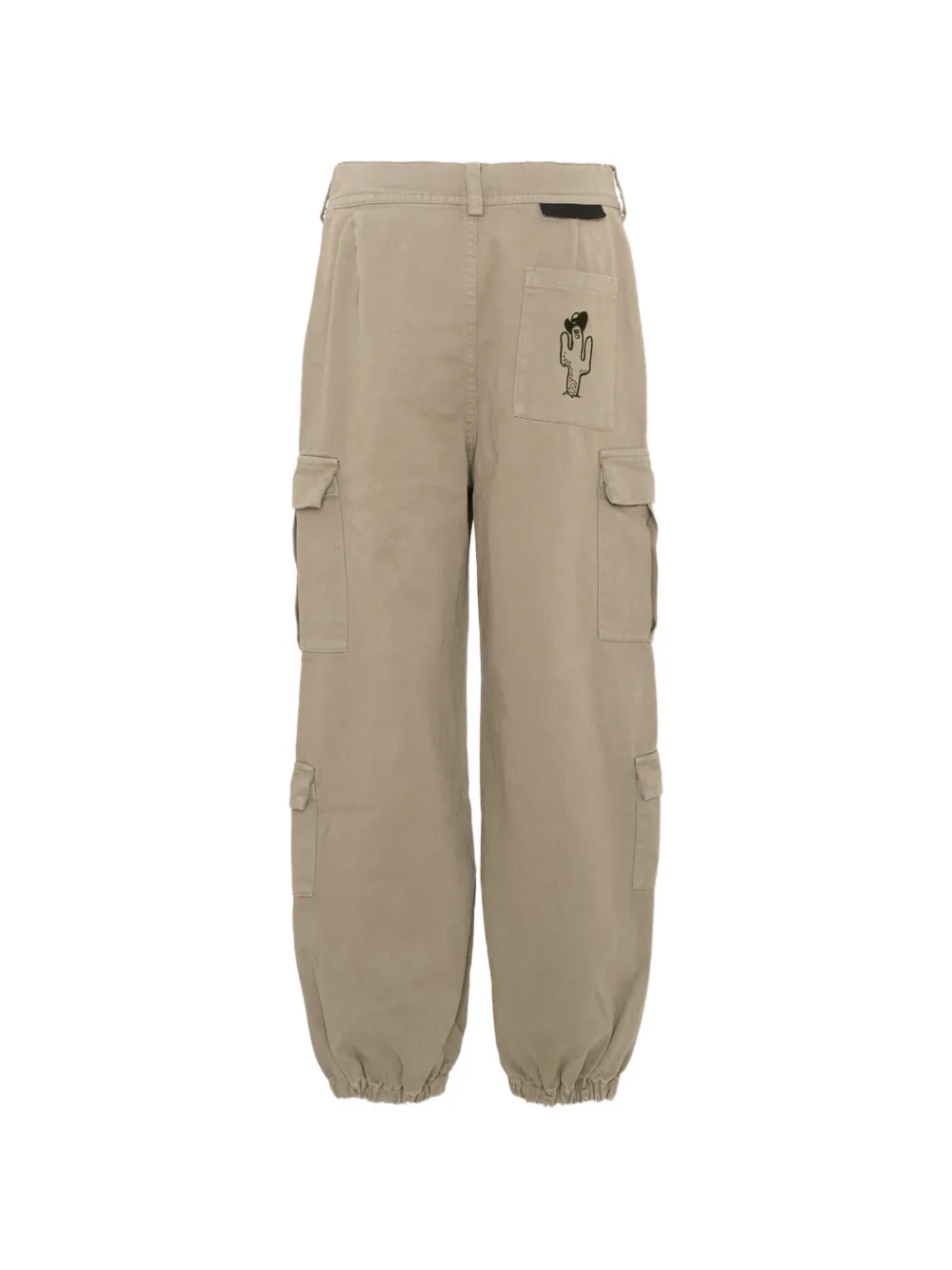 Stella McCartney Kids Cargo broek met elastische enkels Beige