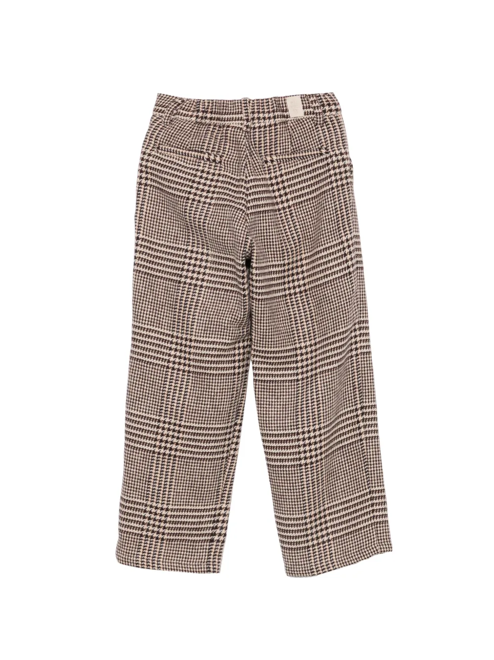  Eleventy Kids Check-pattern Trousers - Neutro 