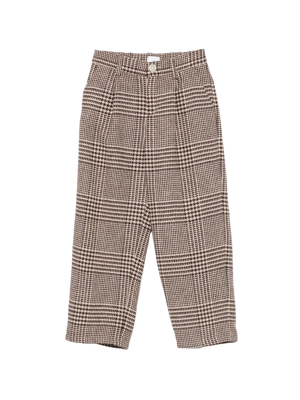 Eleventy Kids check-pattern trousers - Toni neutri