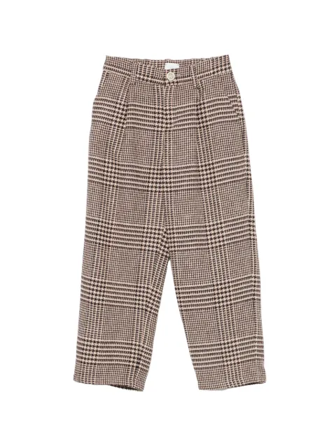 Eleventy Kids check-pattern trousers