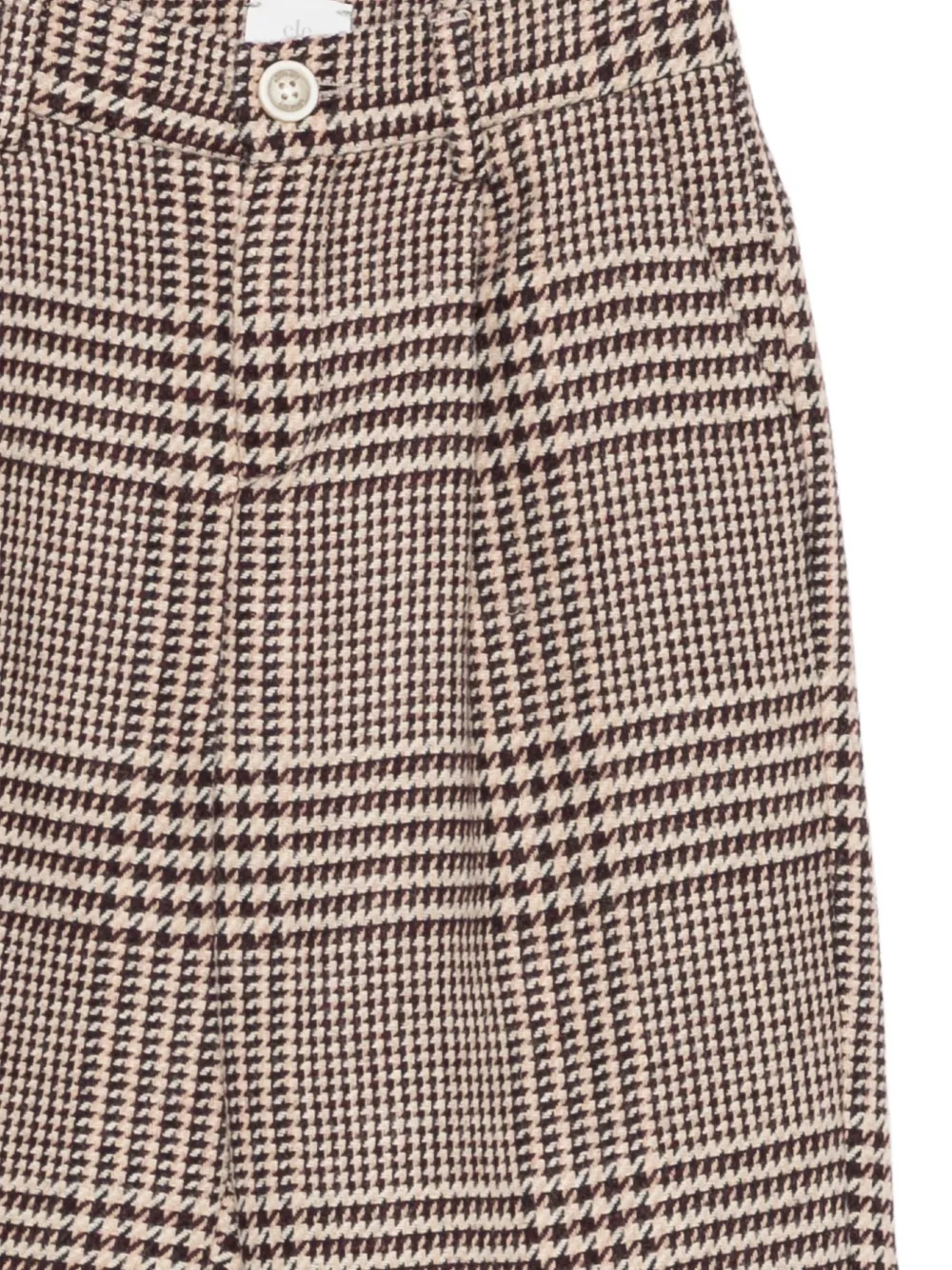  Eleventy Kids Check-pattern Trousers - Neutro 