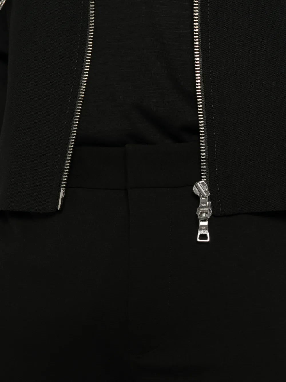 Emporio Armani Straight broek met riemlussen Zwart
