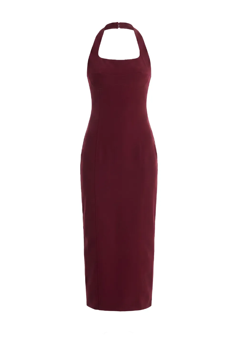 Axel 113 Jennie Halterneck Midi Dress In Red
