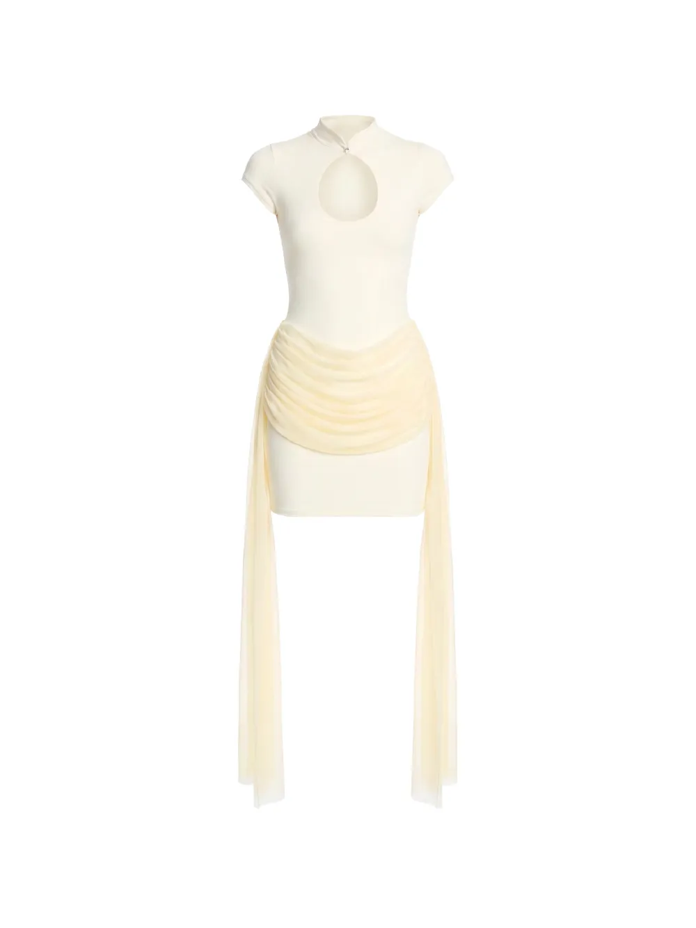 AXEL 113 Khy cut-out draped mini dress - Toni neutri