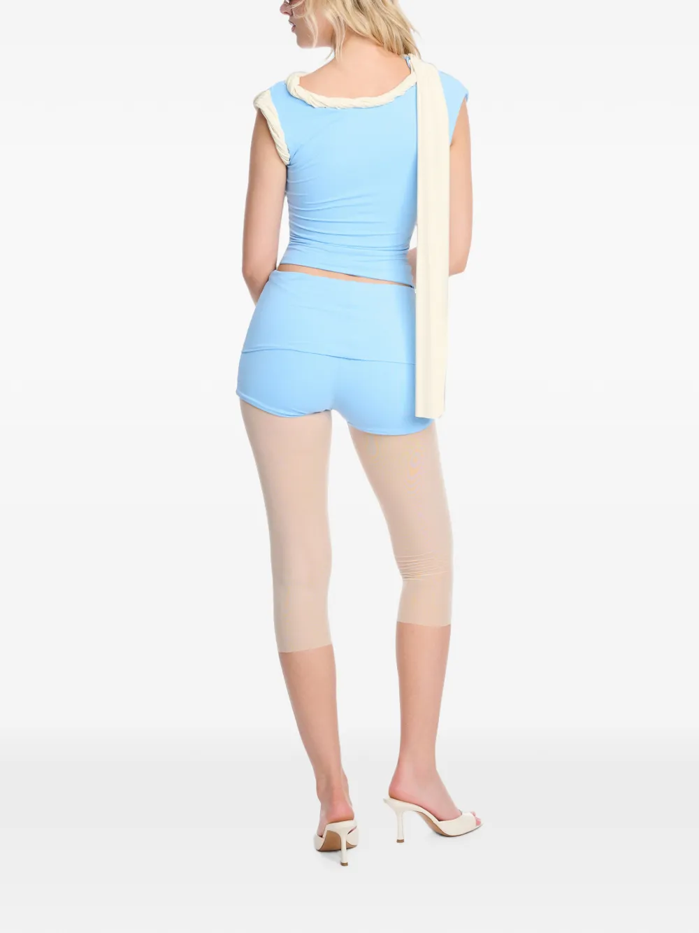 Axel 113 Micro Foldover Shorts In Blue