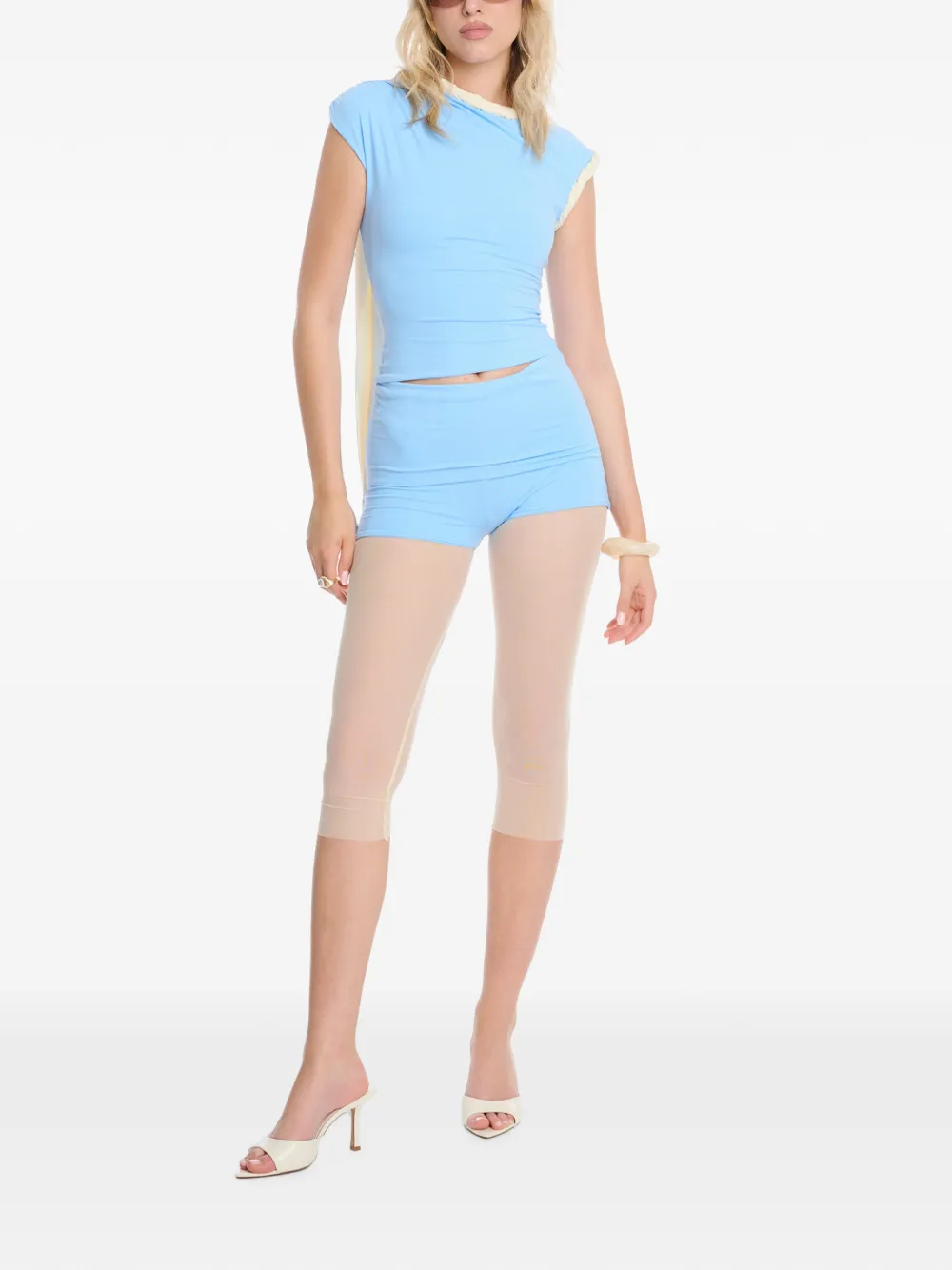 Axel 113 Micro Foldover Shorts In Blue