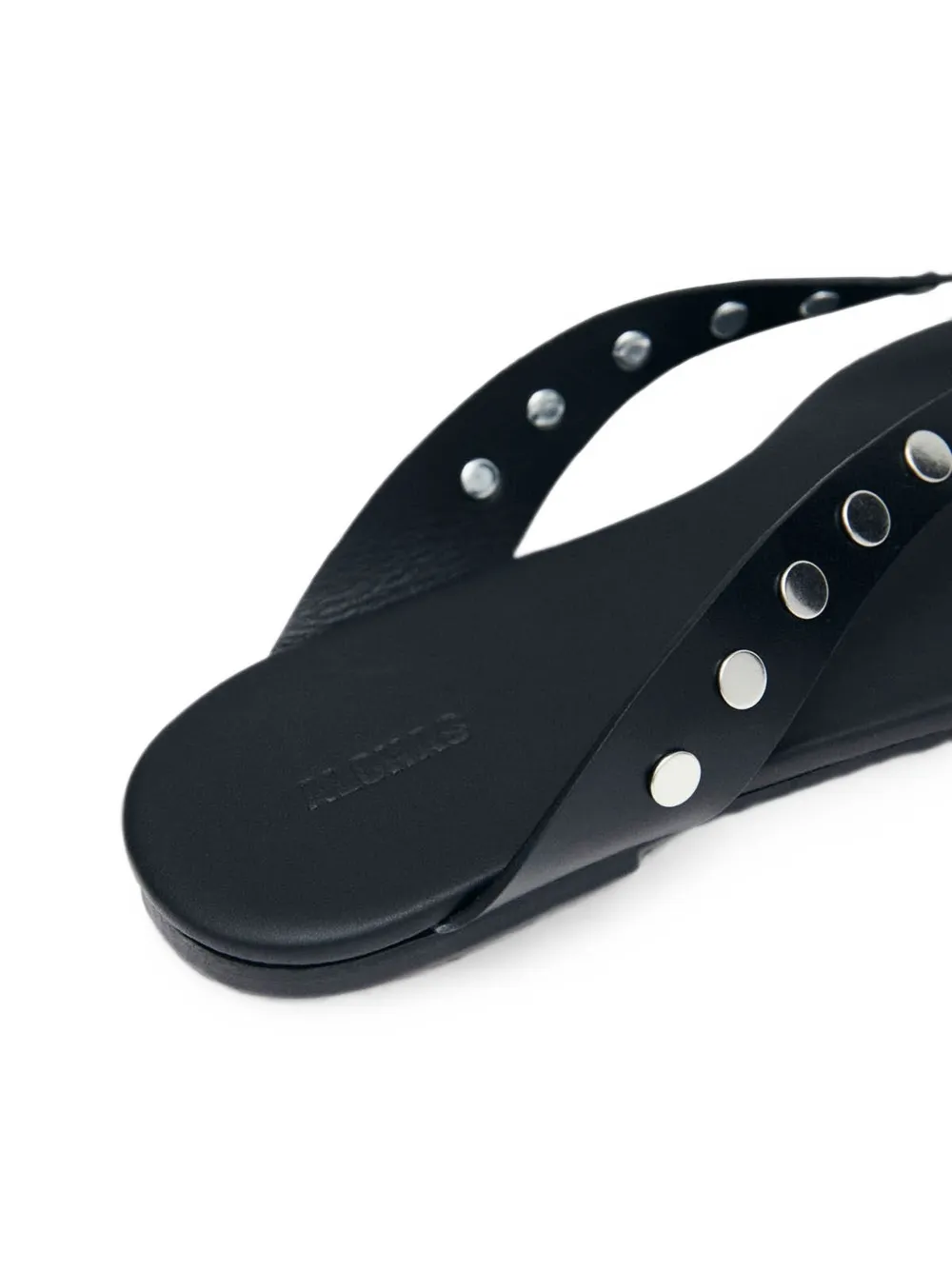 ALOHAS Ola Studs leren sandalen Zwart