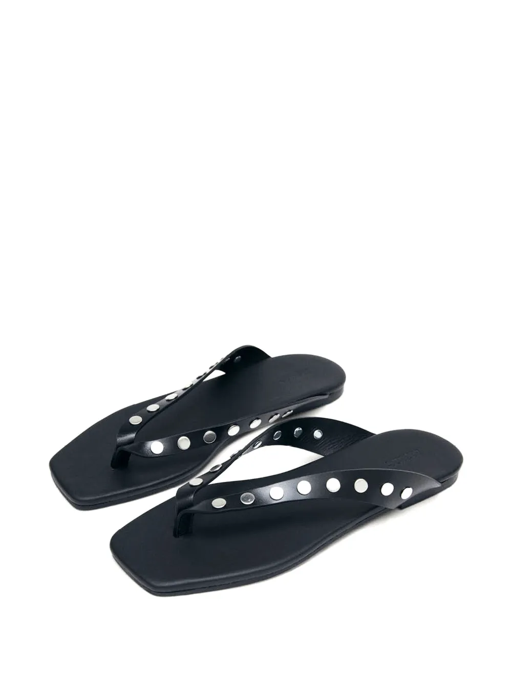 ALOHAS Ola Studs leren sandalen Zwart