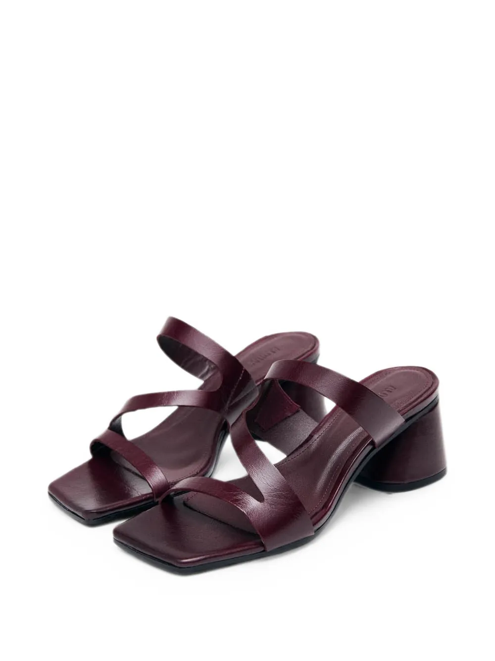 ALOHAS Orielle Rift asymmetrische leren sandalen Rood