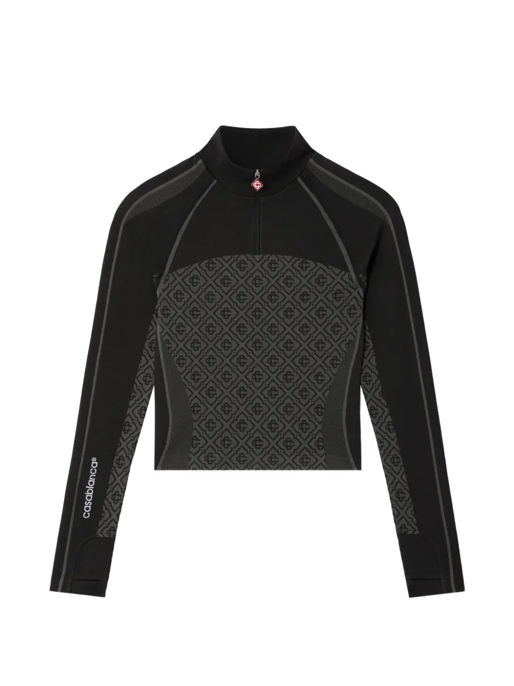 Casablanca Naadloze top met monogram-patroon Grijs