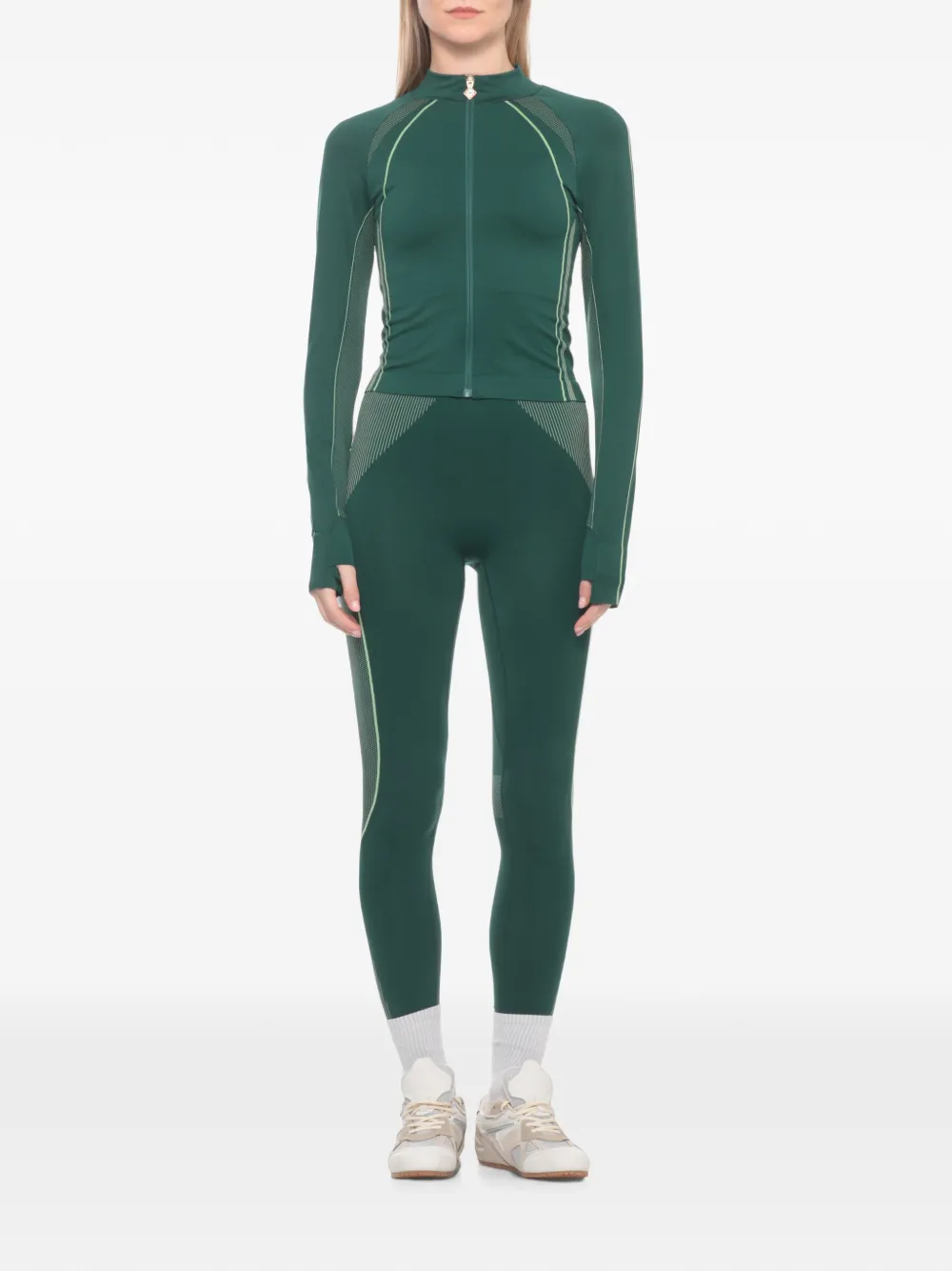 Casablanca Trainingsjack met logo-hanger en rits Groen