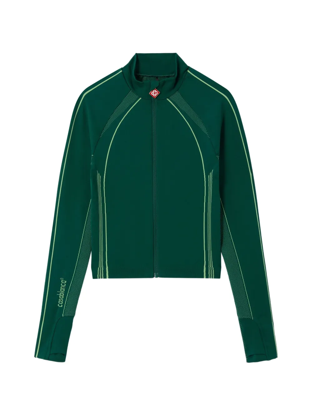 Casablanca seamless zip-up jacket - Grün