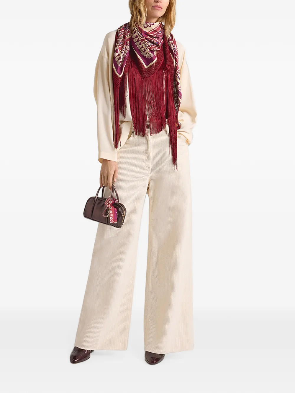 MOMONÌ Aoki Bis ribfluwelen broek Beige