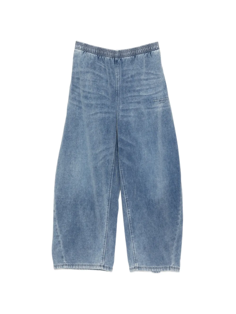 Alexander Wang brushed denim track pants - Blau