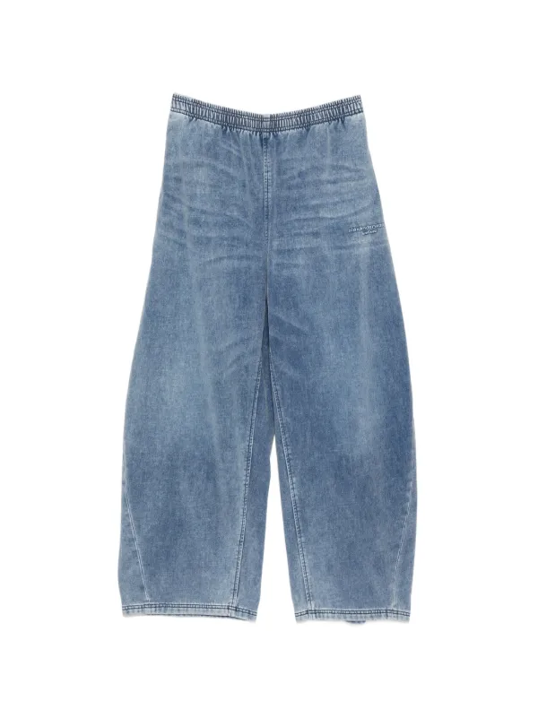 Alexander Wang Brushed Denim Track Pants in Blue