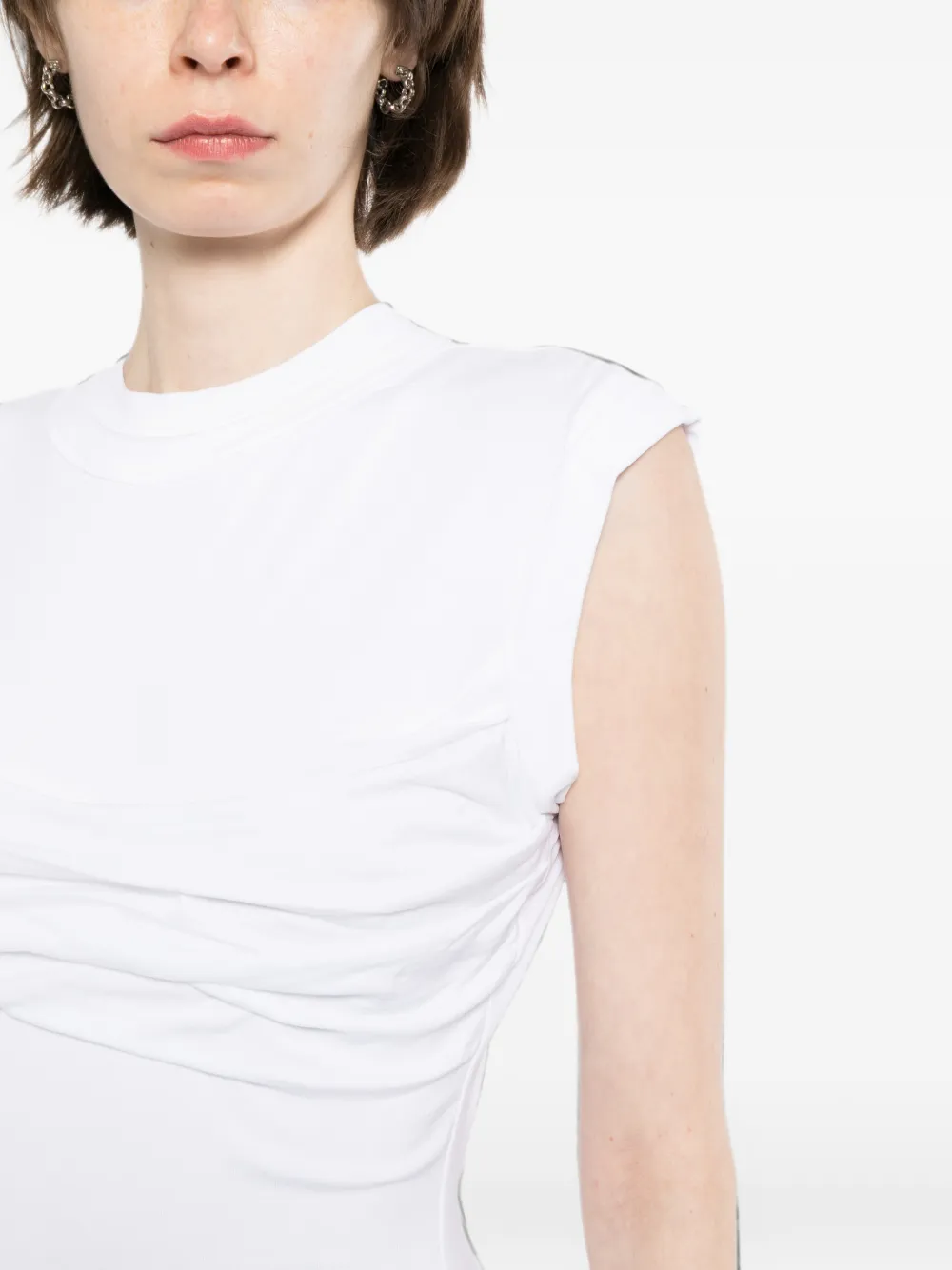 Alexander Wang Gelaagde tanktop met gedraaid detail Wit