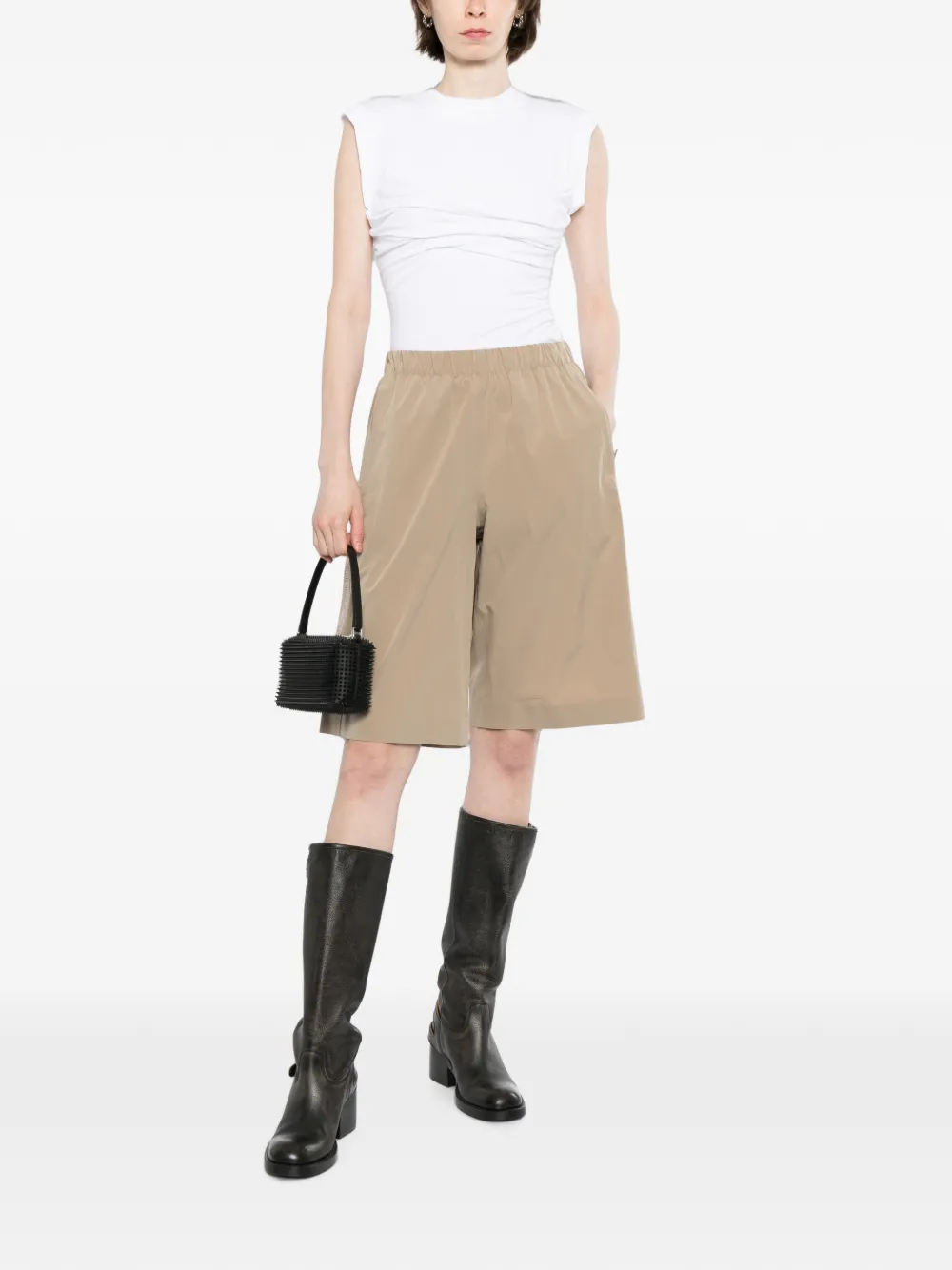 Alexander Wang Gelaagde tanktop met gedraaid detail Wit