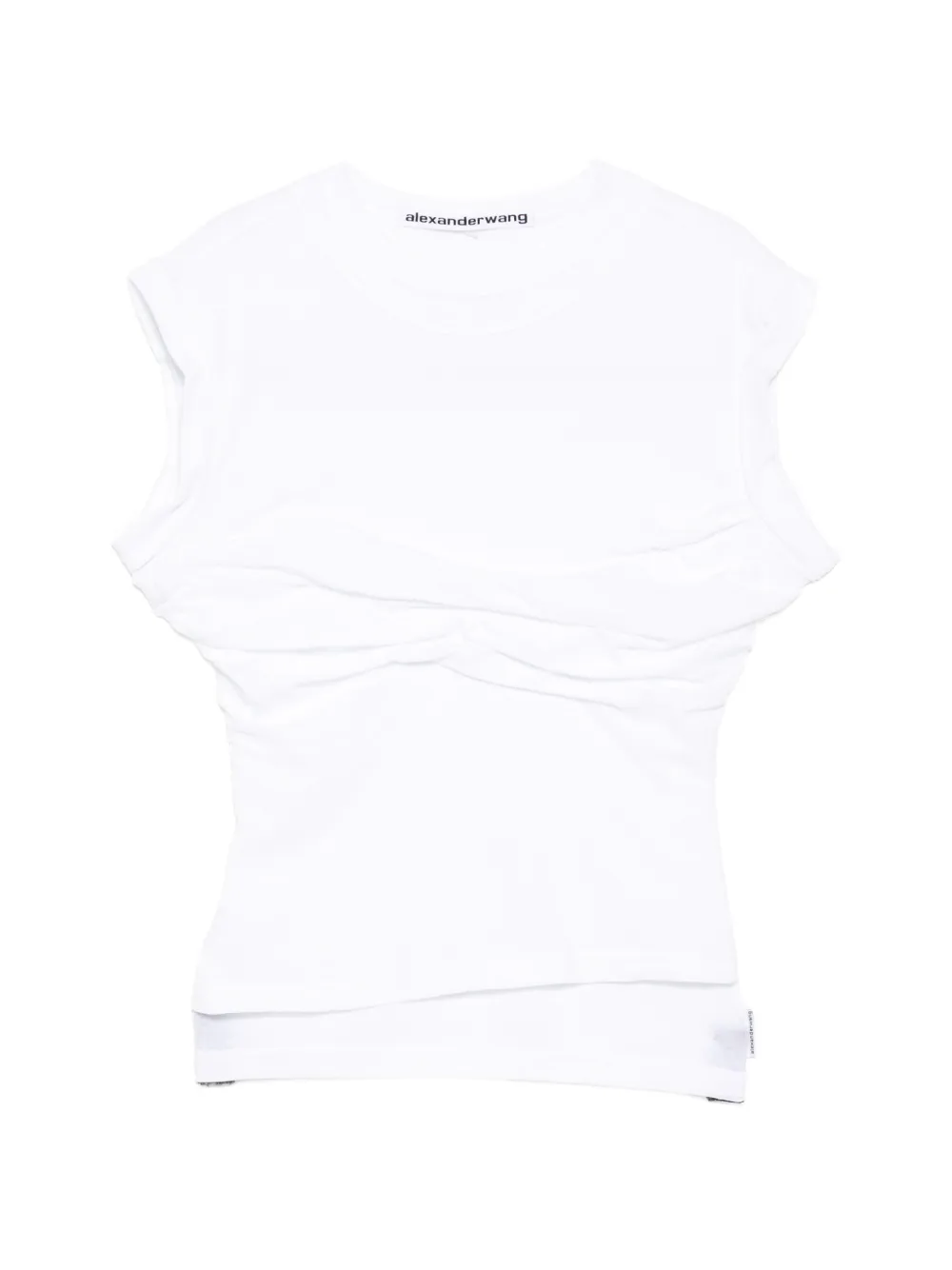 Alexander Wang twist-bust layered tank - Bianco