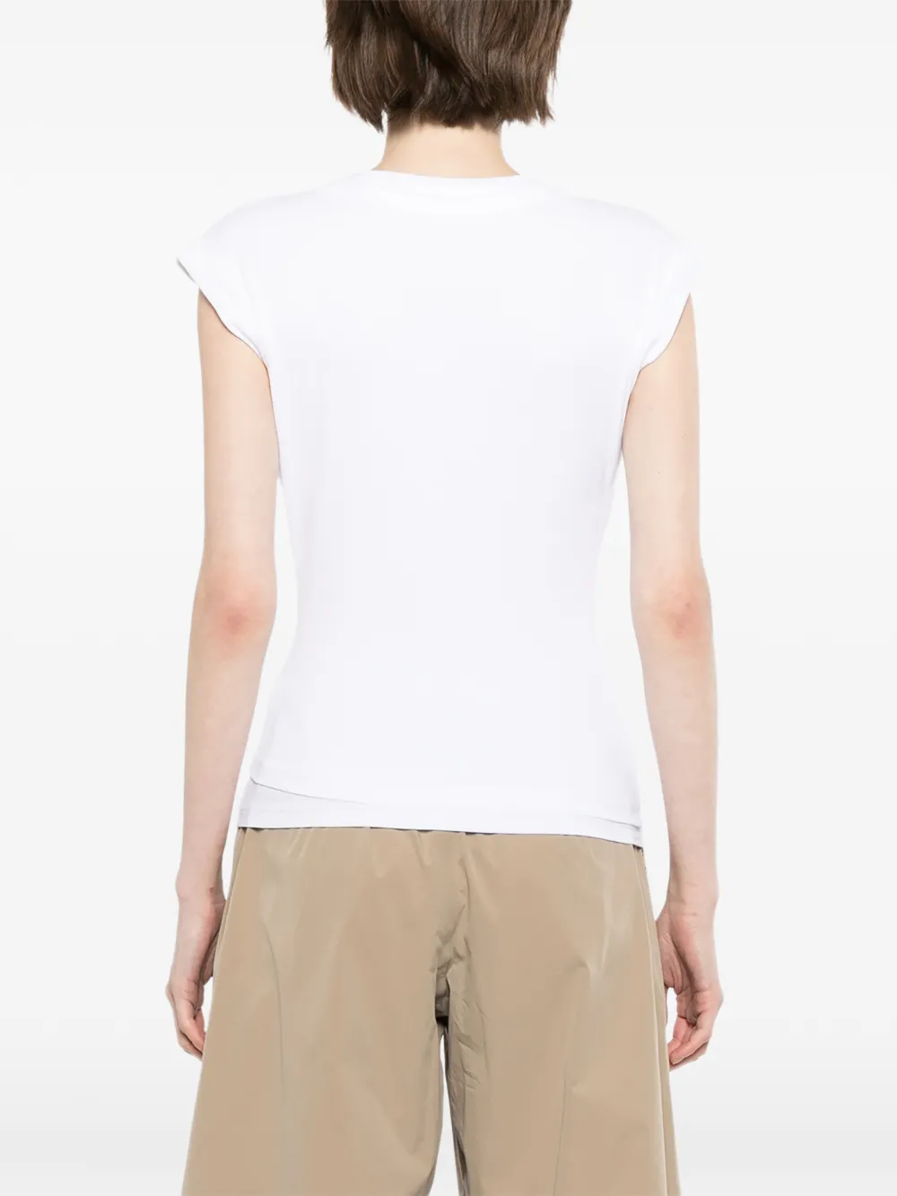 Alexander Wang Gelaagde tanktop met gedraaid detail Wit