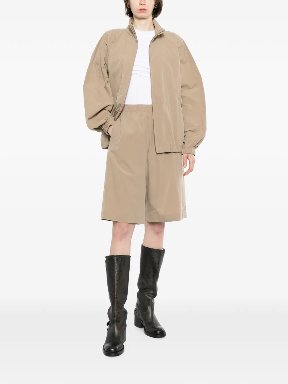 Alexander Wang Geperforeerde trainingsshorts Beige