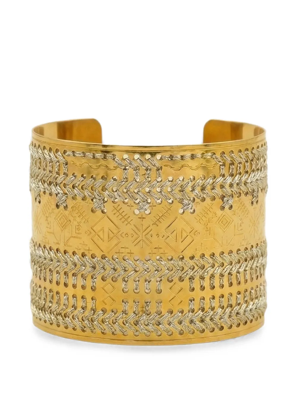 L'EIGHT STUDIO engraved wide bracelet - Oro