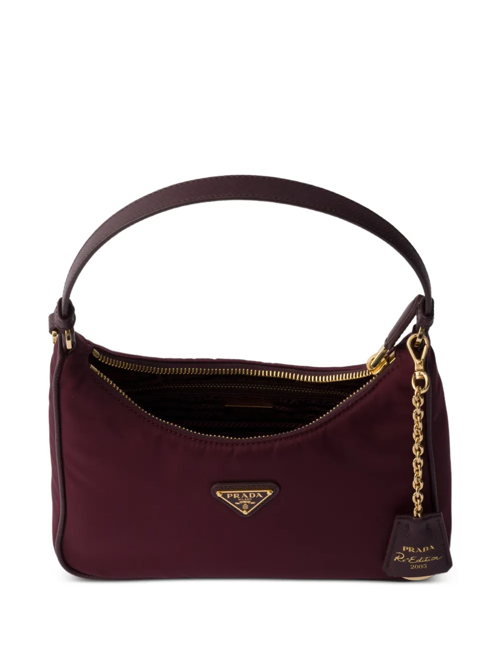 Prada Re-Edition 2005 Re-Nylon en Saffiano mini-tas Rood
