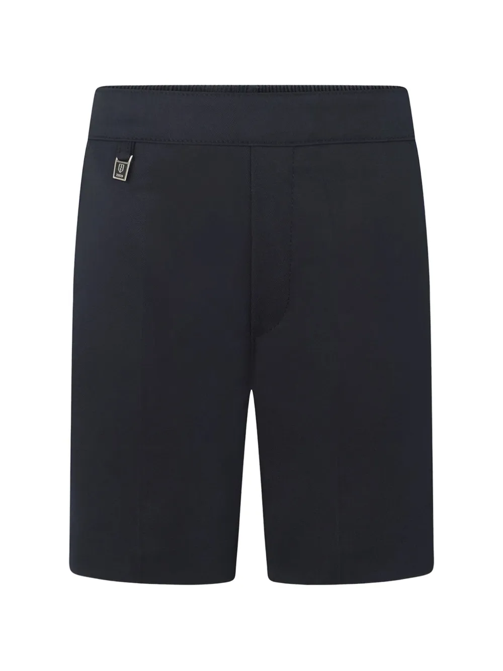Zeco Schoolwear kids elasticated-waistband logo-plaque shorts - Blu