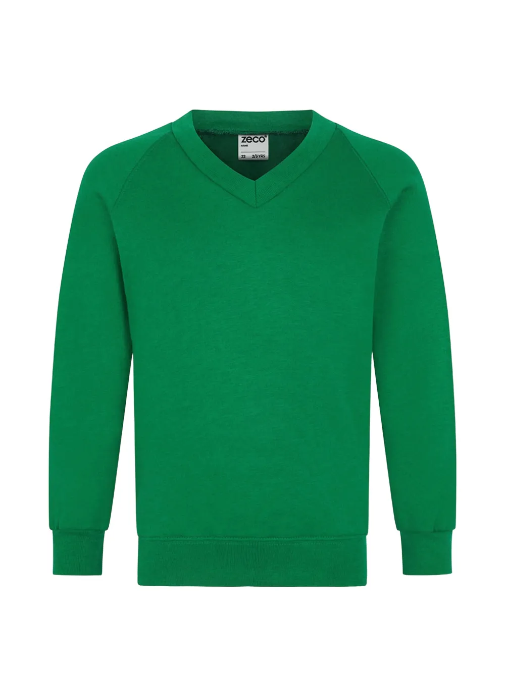 Zeco Schoolwear kids V-neck raglan-sleeve sweatshirt - Verde