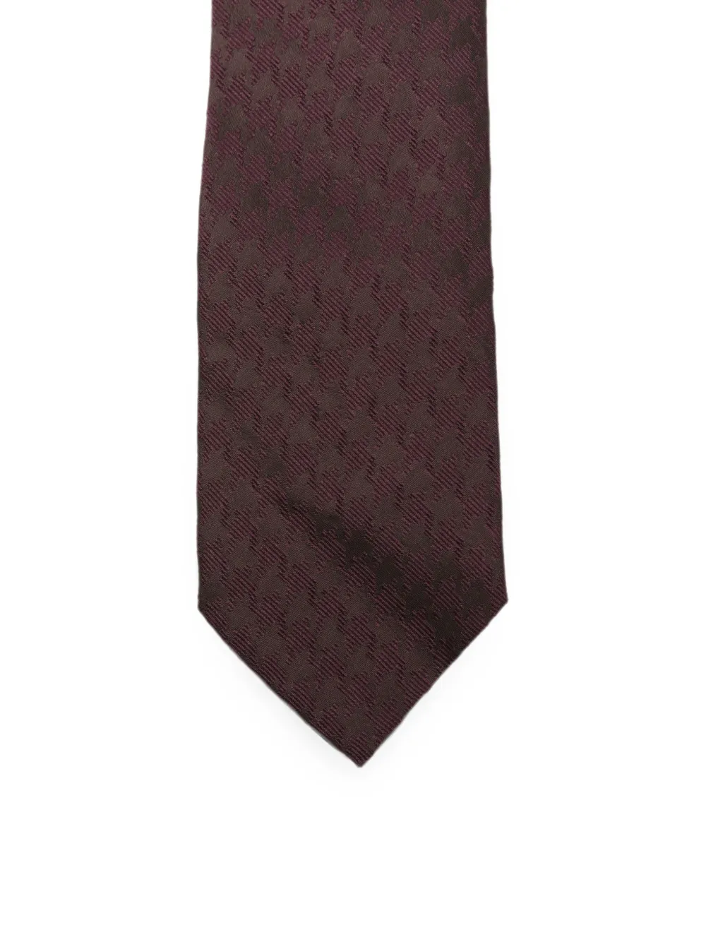 TOM FORD Stropdas met pied-de-poule jacquard Rood