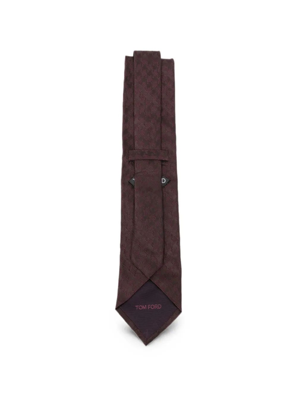 TOM FORD Stropdas met pied-de-poule jacquard Rood