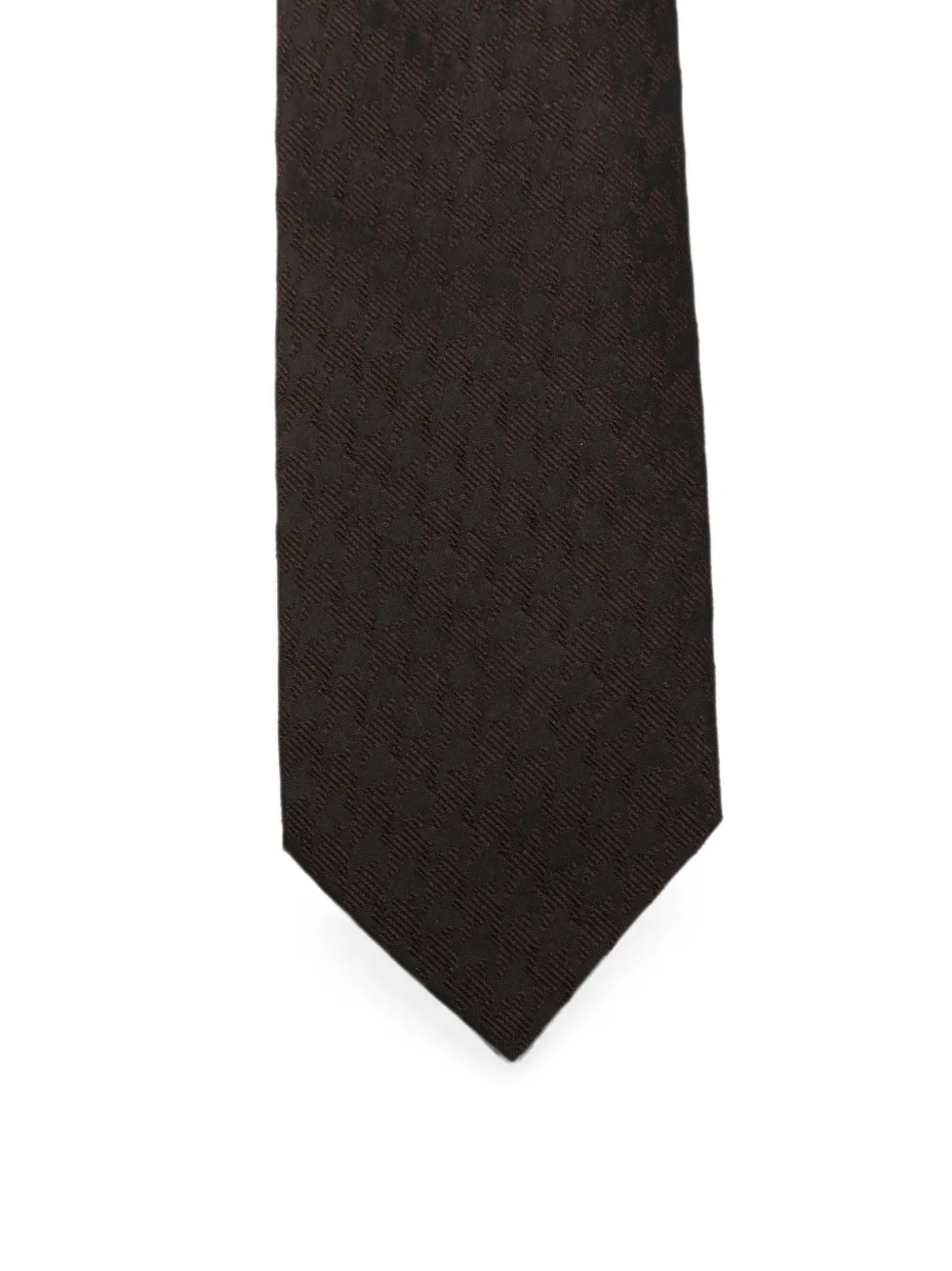 TOM FORD Stropdas met pied-de-poule print Bruin