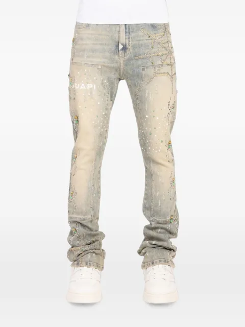 GUAPI rhinestone-embellished distressed jeans