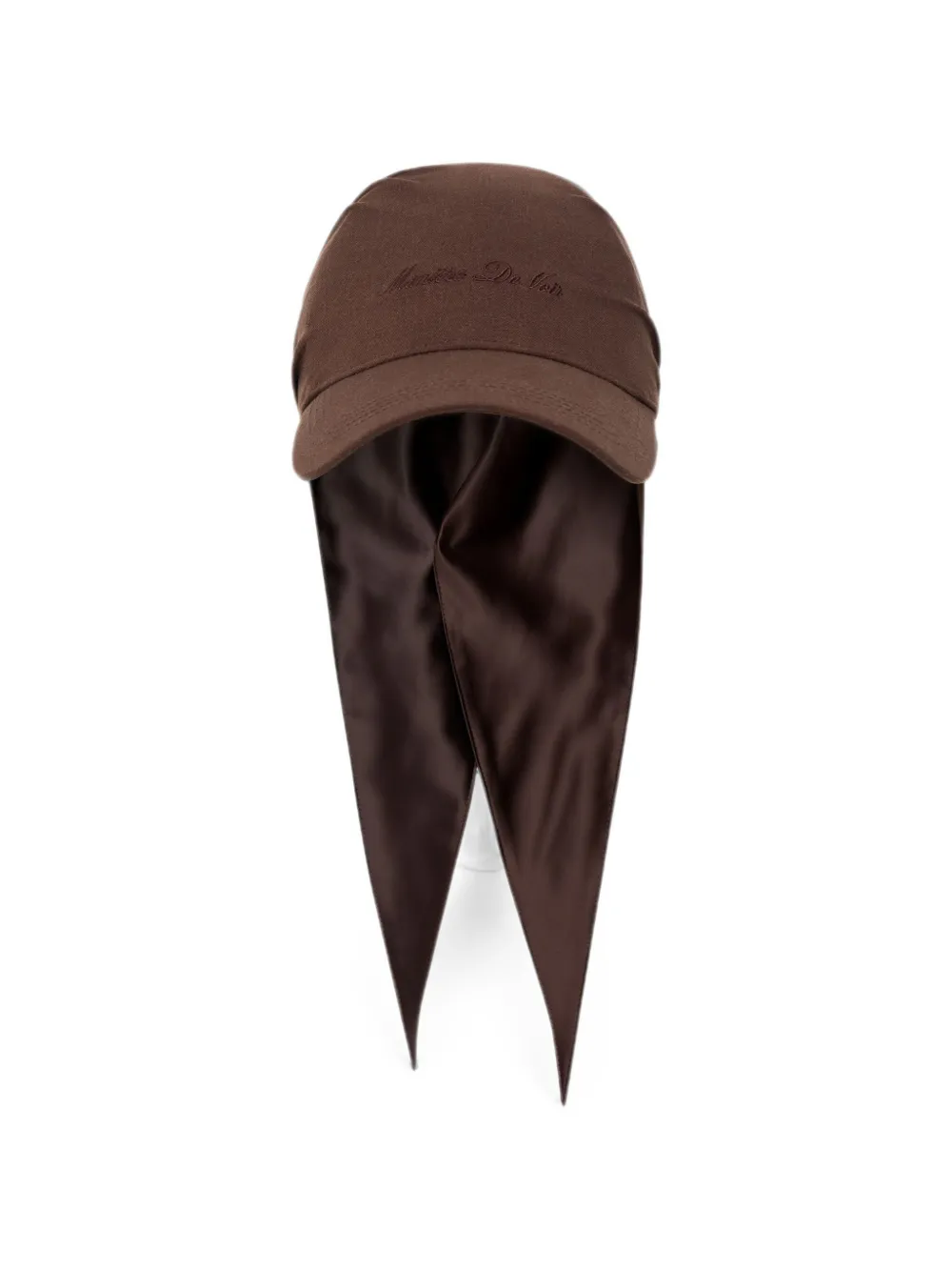 Manière De Voir Arianne linen bandana cap brown - Marrone