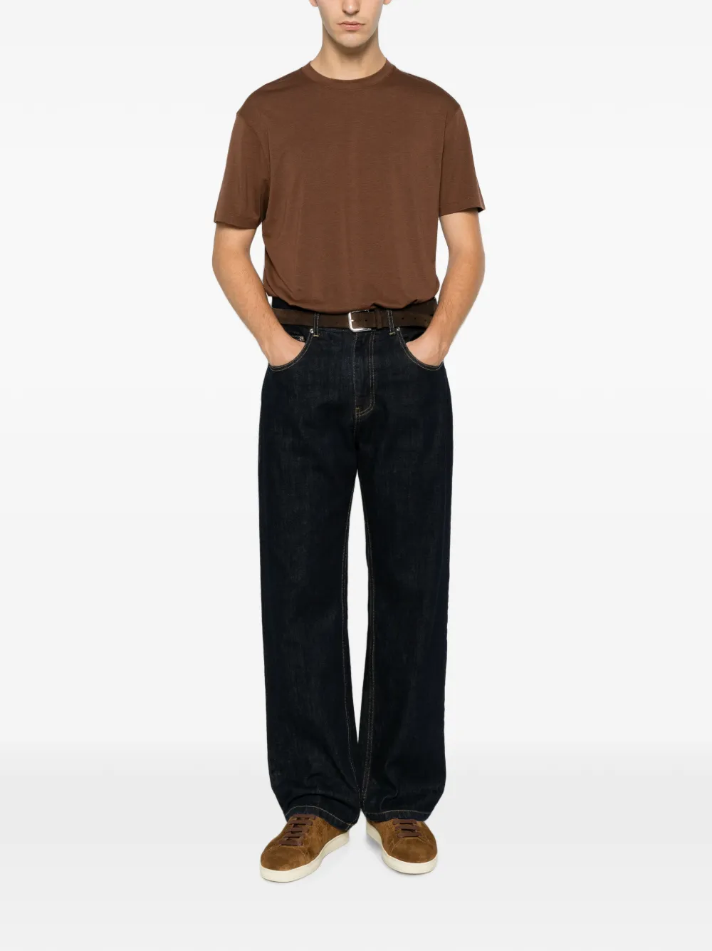 TOM FORD T-shirt met ronde hals Bruin